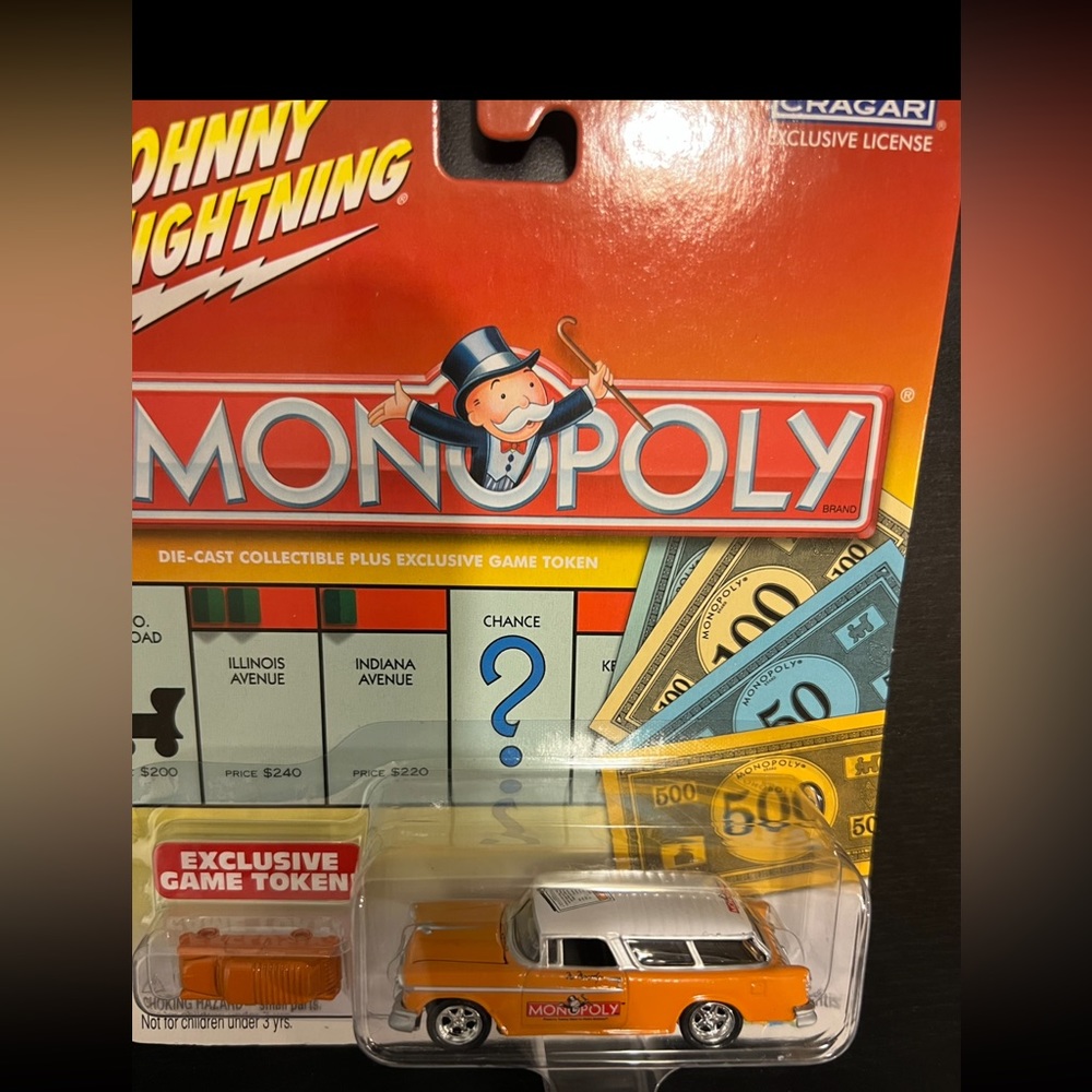 Johnny Lightning Monopoly Car. St. James Place 1955 Chevy Nomad. New